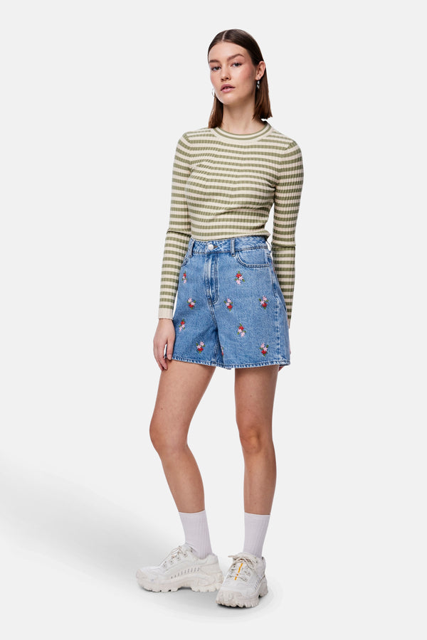 Short Light blue denim - PIECES®