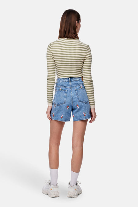 Short Light blue denim - PIECES®