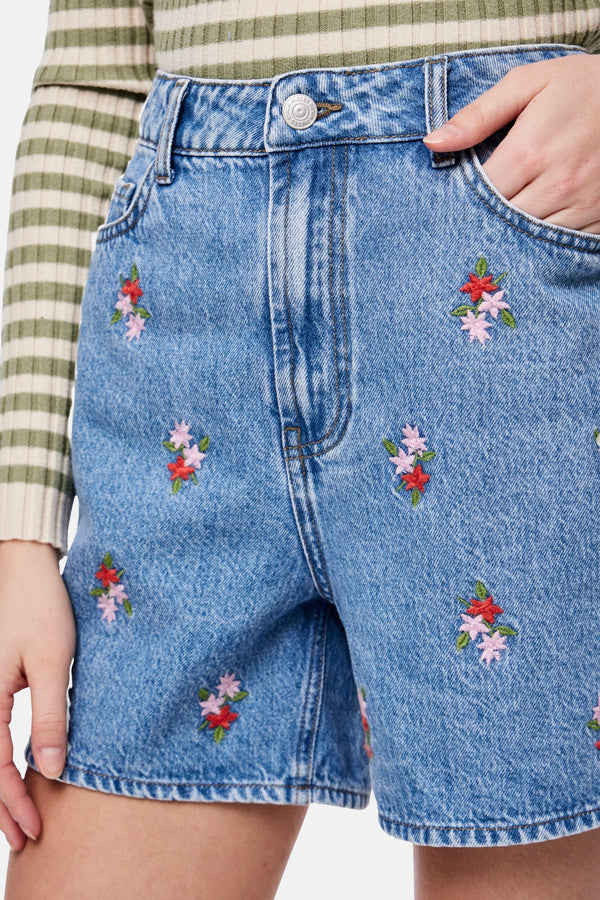 Short Light blue denim - PIECES®