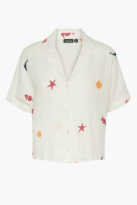 Chemisier (manches courtes) Blanc - PIECES®