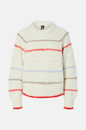 Pull met ronde hals - beige - PIECES®