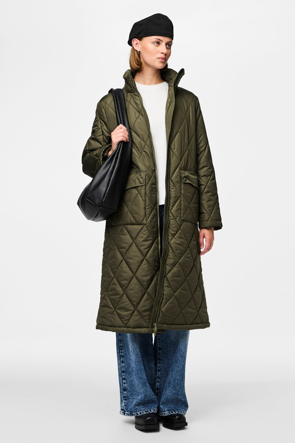 Lange jas Groen - PIECES®