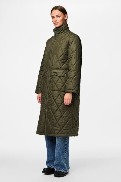 Lange jas Groen - PIECES®