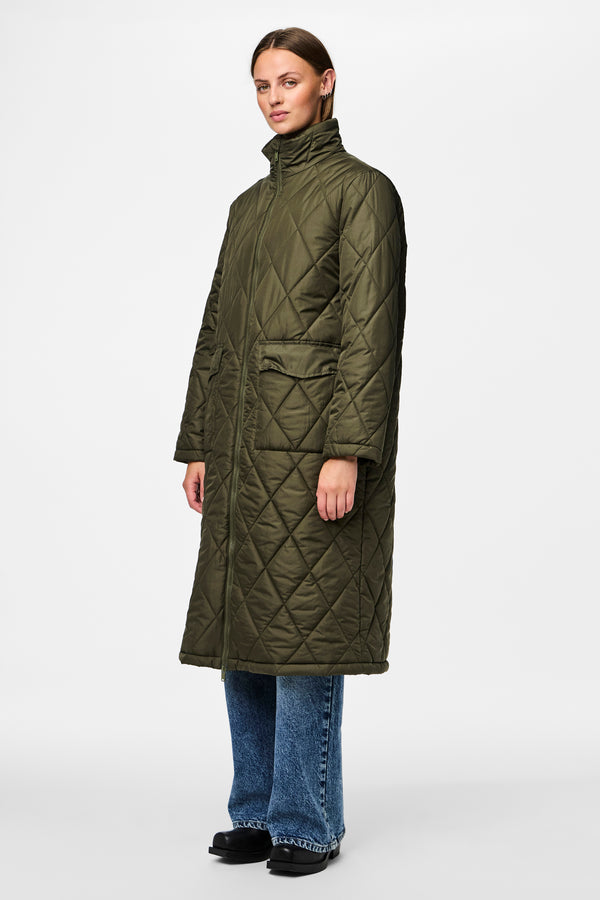 Lange jas Groen - PIECES®