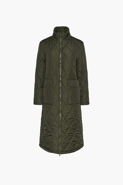 Lange jas Groen - PIECES®