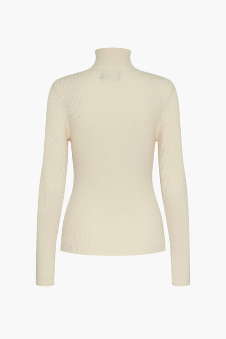 Pull met rolkraag - ecru