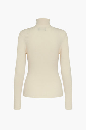 Pull met rolkraag - ecru - PIECES®