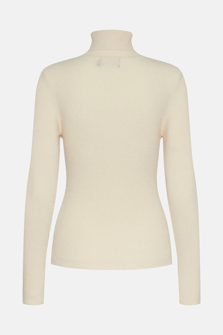 Pull met rolkraag - ecru