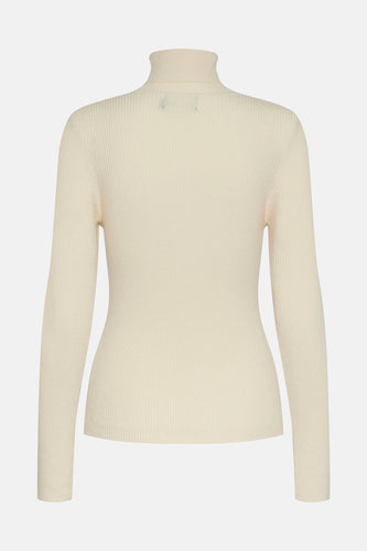 Pull met rolkraag - ecru - PIECES®