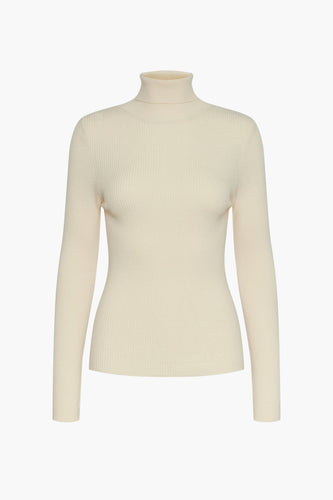 Pull met rolkraag - ecru - PIECES®