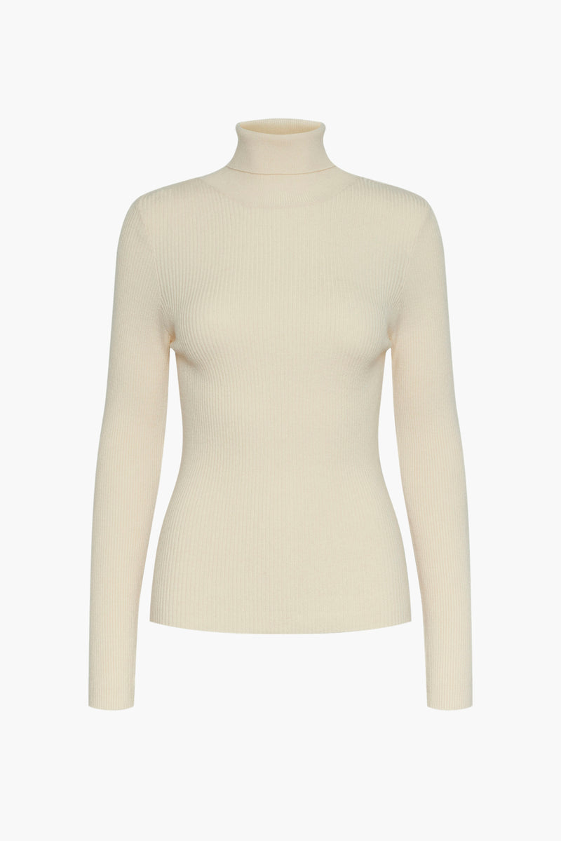 Pull met rolkraag - ecru