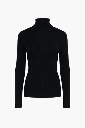 Pull met rolkraag - zwart