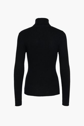 Pull met rolkraag - zwart