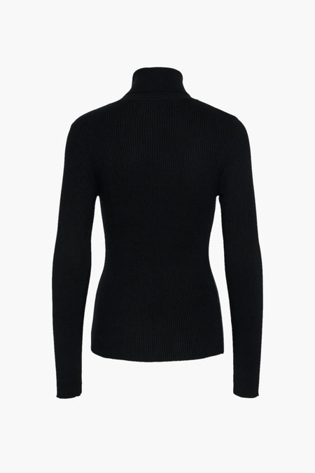 Pull met rolkraag - zwart