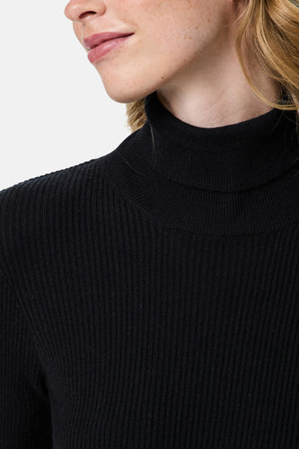 Pull met rolkraag - zwart - PIECES®