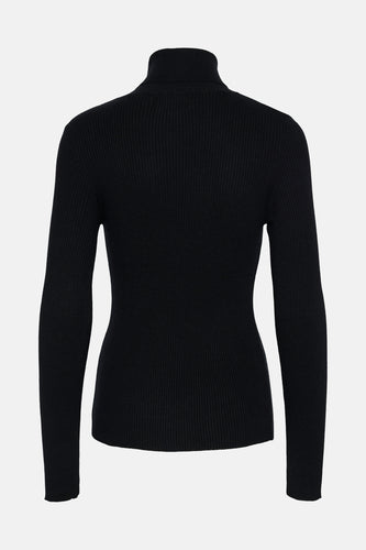 Pull met rolkraag - zwart - PIECES®