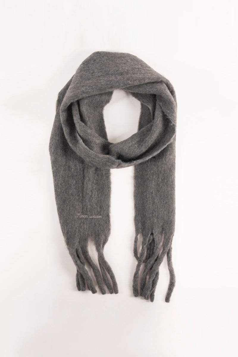 Wintersjaals Grijs - PIECES®