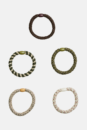 PCJASMINA HAIR ELASTIC 5-PACK D2D