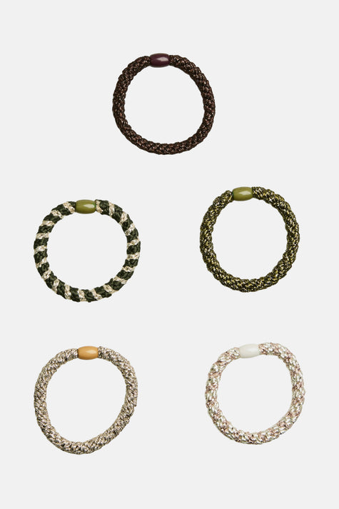 PCJASMINA HAIR ELASTIC 5-PACK D2D