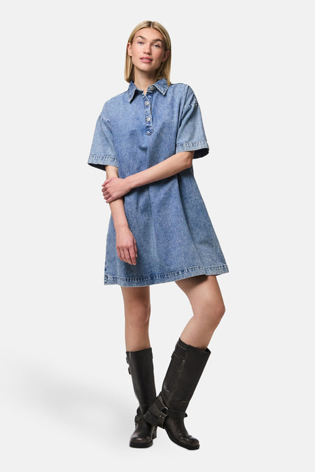 Kleedjes (korte mouwen) Mid blue denim - PIECES®