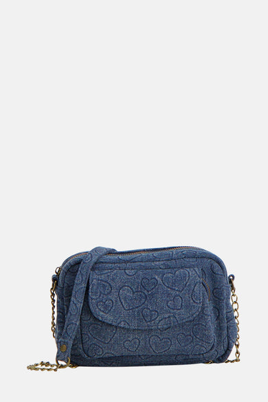 PCNAINA HEART DENIM CROSS BODY FC