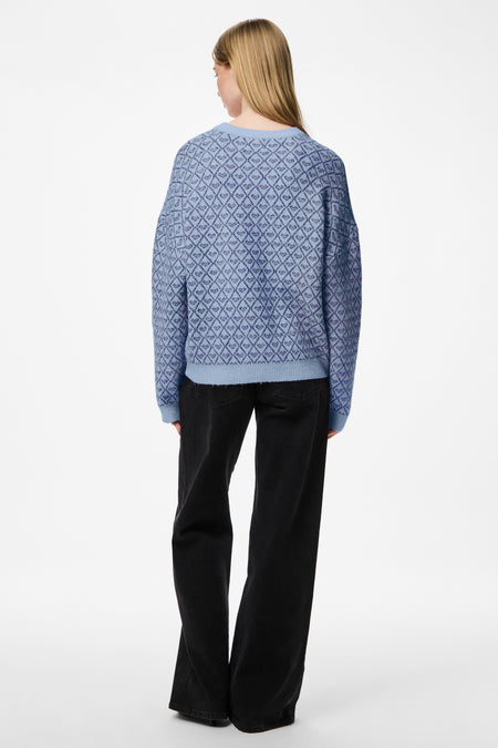 Pull à col rond - bleu