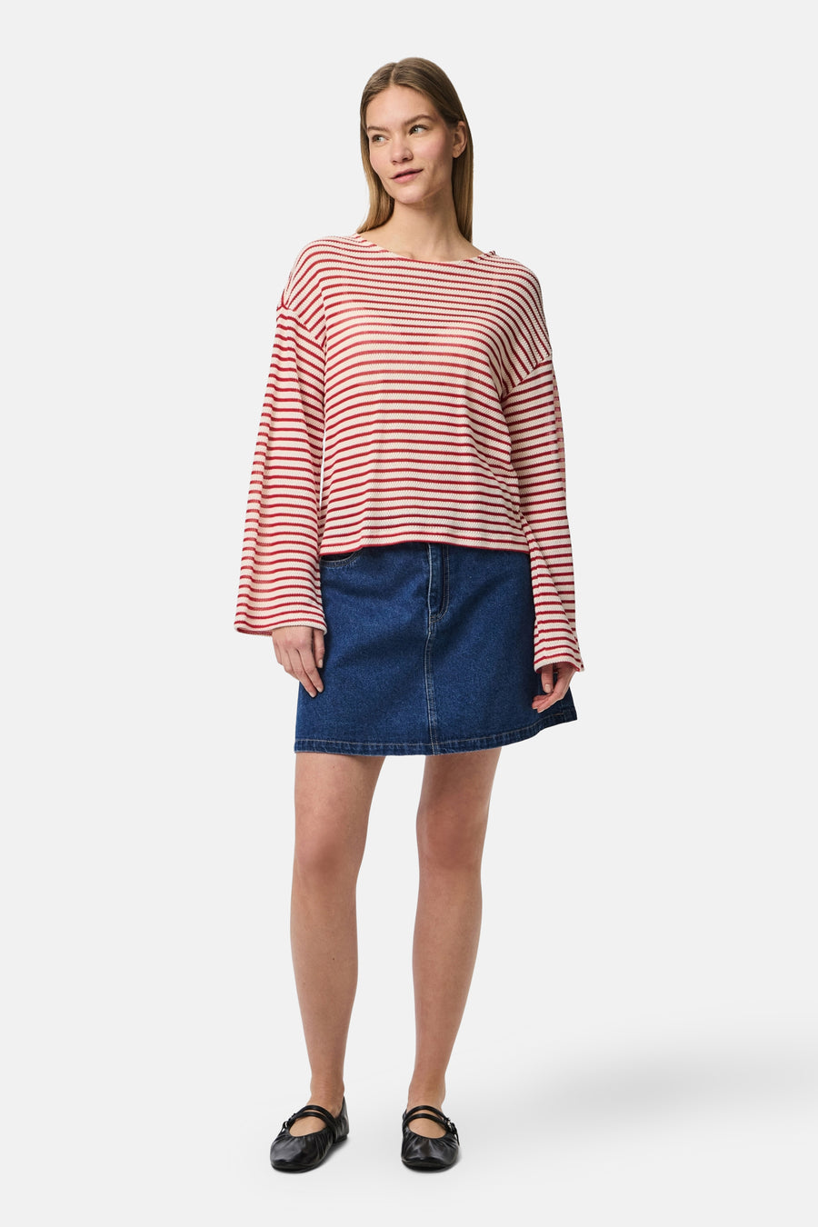 T-shirt à manches longues - rouge - PIECES®