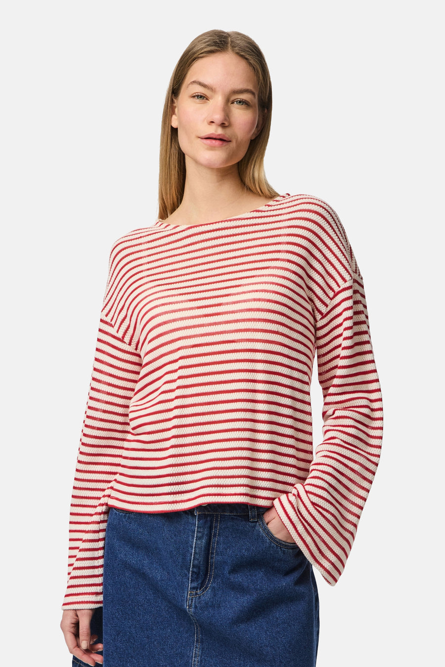 T-shirt à manches longues - rouge - PIECES®