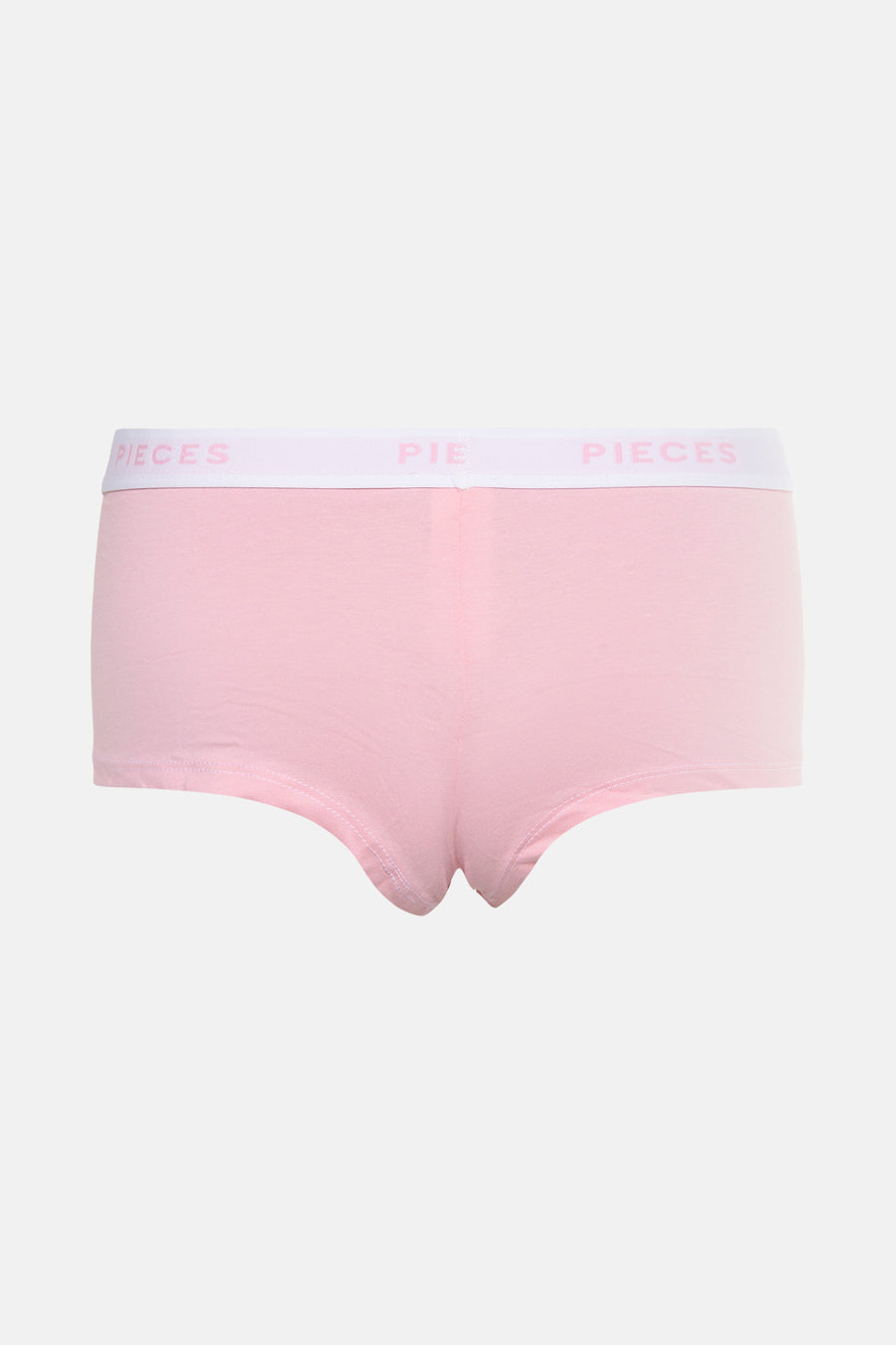 Roze shorty van PIECES met een elastische tailleband met logo.