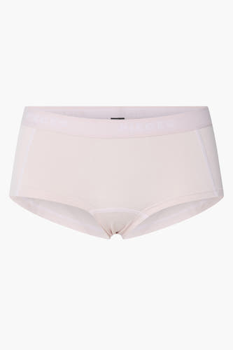 Shorty court rose clair de PIECES® avec une ceinture élastique à logo.