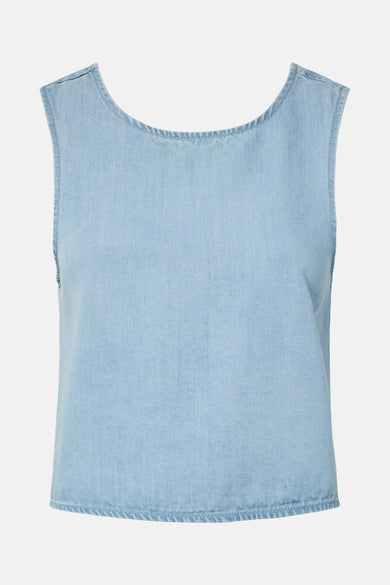 PCSMIDI SL DENIM TOP MPA