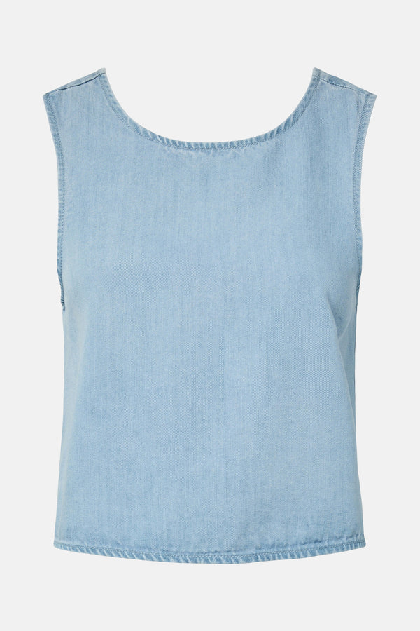 PCSMIDI SL DENIM TOP MPA
