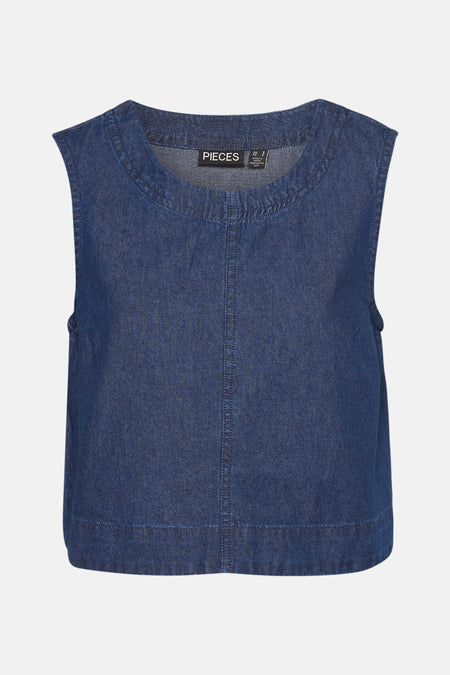 Blouse (zonder mouwen) Mid blue denim - PIECES®