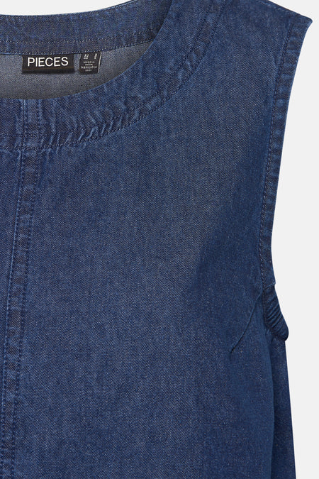 Blouse (zonder mouwen) Mid blue denim - PIECES®