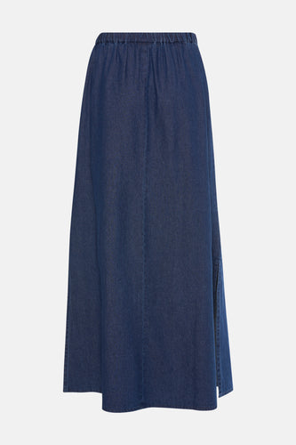 Lange rok - mid blue denim - PIECES®