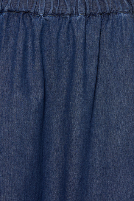 Lange rok - mid blue denim