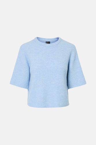 Pull à col rond - Bleu clair - PIECES®