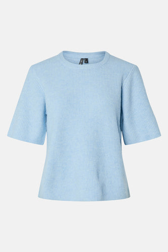Pull à col rond - Bleu clair - PIECES®