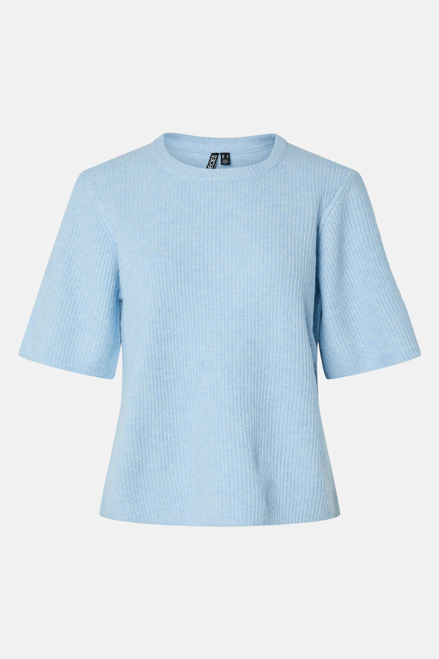 Pull à col rond - Bleu clair - PIECES®