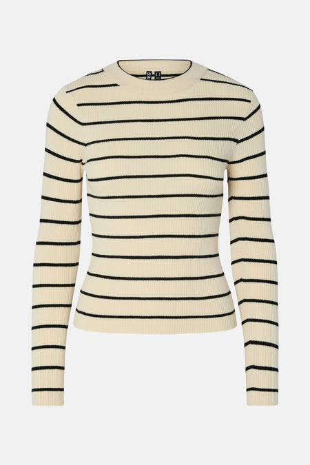 PCMIRA NEW LS O-NECK KNIT NOOS BC
