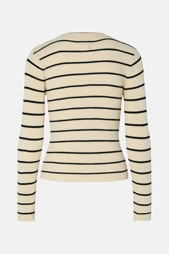 Pull met ronde hals - beige - PIECES®