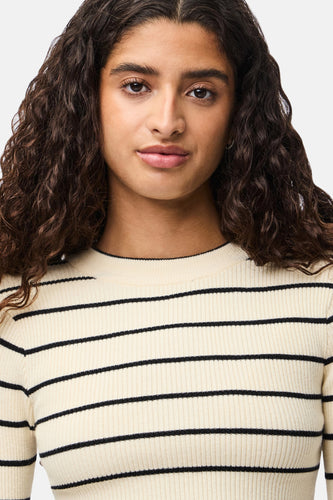 Pull met ronde hals - beige - PIECES®