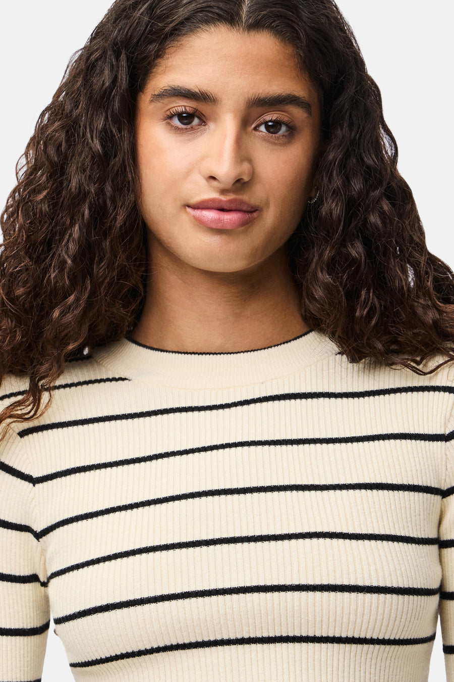 Pull met ronde hals - beige - PIECES®