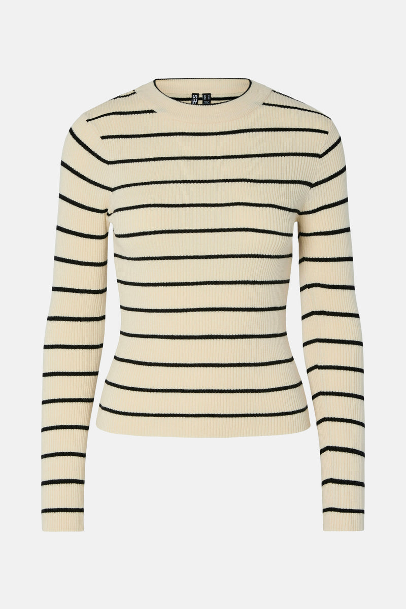 PCMIRA NEW LS O-NECK KNIT NOOS BC