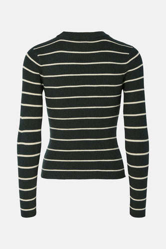 Pull met ronde hals - groen - PIECES®