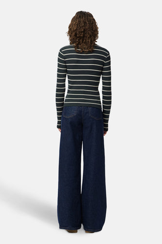 Pull met ronde hals - groen - PIECES®