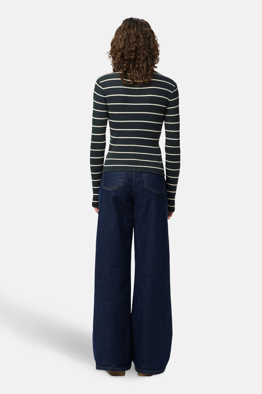 Pull met ronde hals - groen - PIECES®