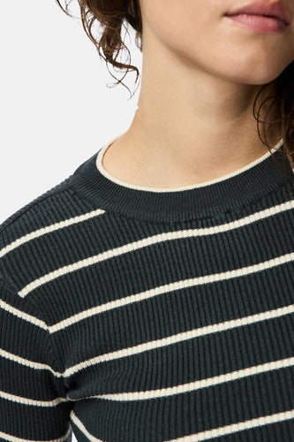 Pull met ronde hals - groen - PIECES®