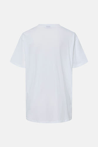 Wit T-shirt met korte mouwen van PIECES®, gezien op de achterkant, met een effen ontwerp.