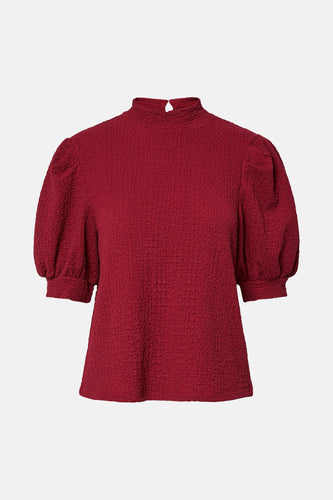 Blouse met korte mouwen - rood